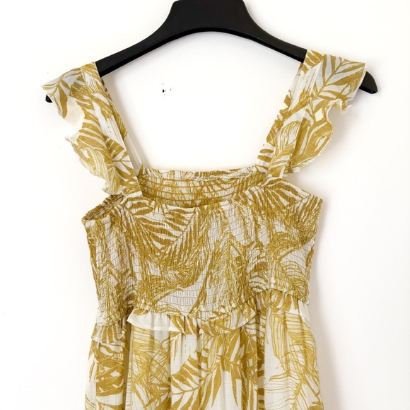 Nanette Lepore Tiered Ruffle Tropical Floral Palm Maxi dress. Size 4 - Picture 2 of 7